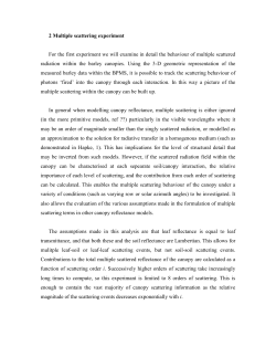 2 Multiple scattering experiment