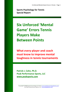 Mental Game`` Errors Tennis Players Make Between Points