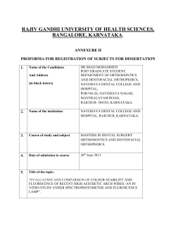 Rajiv Gandhi University of Health Sciences, Karnataka,
