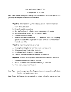 Free Medical and Dental Clinic Strategic Plan 2017