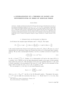 A generalization of a theorem of Rankin and