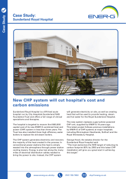 Case Study: New CHP system will cut hospital`s cost and carbon