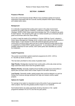 Financial Review of Green Space Strategy Revenue and Capital
