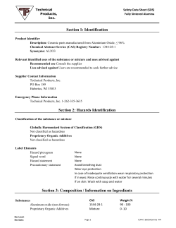 Section 2: Hazards Identification Section 1: Identification Section 3
