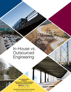 In-House vs. Outsourced Engineering NYSDOT Engineering Costs: