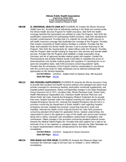 February 6, 2015 - Bill Status Report