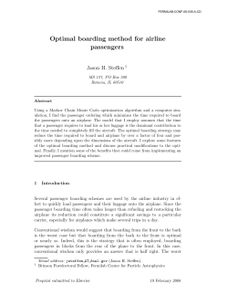 Optimal boarding method for airline passengers