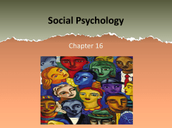 Social Psychology