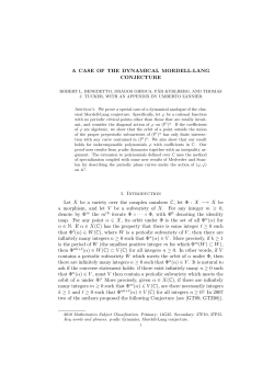 A CASE OF THE DYNAMICAL MORDELL
