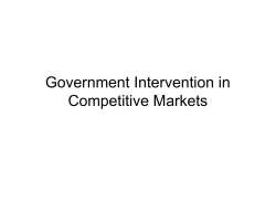 Government Intervention in Competitive Markets - Albert Banal