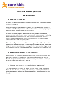 FAQs - Cure Kids