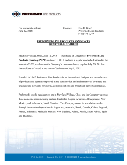 PLP Announces Quarterly Dividend 6-12-15