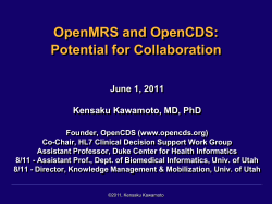 OpenCDS: an Open-Source, Standards-Based, Service