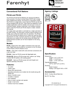 Conventional Pull Stations PS-SA and PS-DA Models