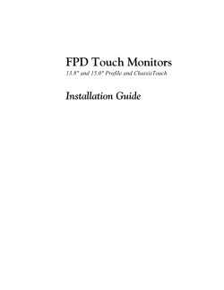 FPD Touch Monitors Installation Guide
