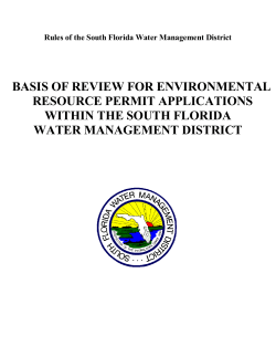 basis of review for environmental resource permit applications within