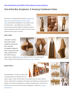 One of Jimmy`s early forays into cardboard art