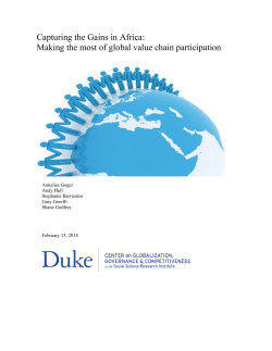 Capturing the Gains in Africa: Making the most of global value chain