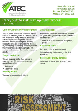 Carry out the risk management process