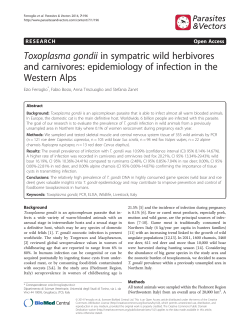 Toxoplasma gondii in sympatric wild herbivores and carnivores