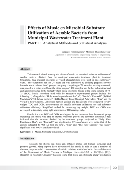 Effects of Music on Microbial Substrate Utilization of Aerobic