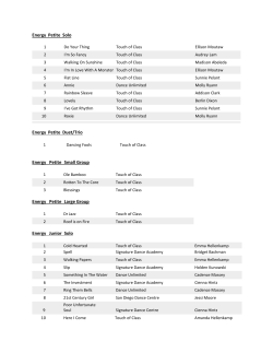 Energy Petite Solo Energy Petite Duet/Trio Energy Petite Small