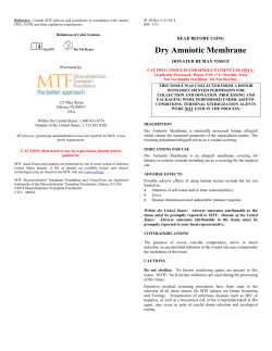 read before using - Musculoskeletal Transplant Foundation