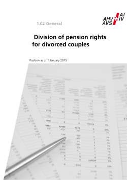 Division of pension rights for divorced couples