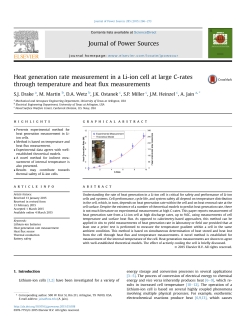 Heat generation rate measurement in a Li-ion cell at large C