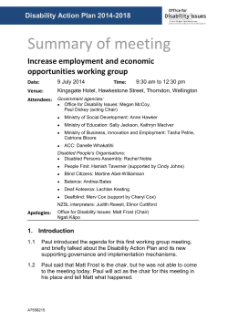9 July 2014 [Word, 90.64KB] - Office for Disability Issues