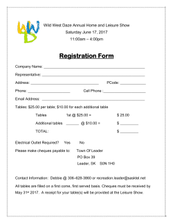 Trade Show Application and Guidelines