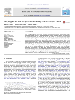 Iron, copper and zinc isotopic fractionation up mammal trophic chains
