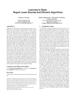 Learning to Rank: Regret Lower Bounds and Efficient Algorithms