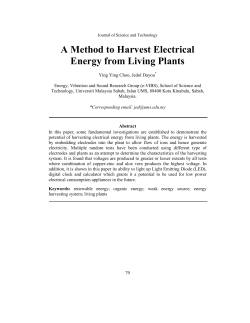 A Method to Harvest Electrical Energy from Living Plants