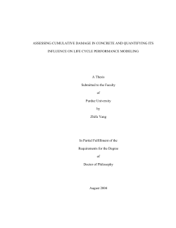 ASSESSING CUMULATIVE DAMAGE IN CONCRETE AND