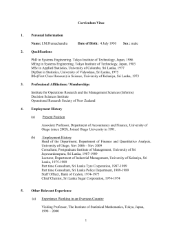 curriculum vitae - University of Otago