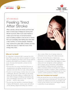 Feeling Tired After Stroke - American Stroke Association