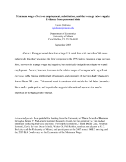 Classical economic theory predicts that an increase in the minimum