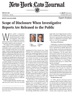Scope of Disclosure When Investigative Reports Are Released to
