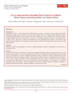 Use of Subcutaneous Interstitial Fluid Glucose to Estimate Blood