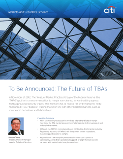 The Future of TBA`s