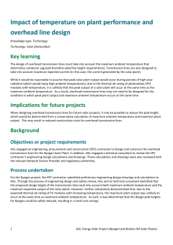 Impact of temperature on plant performance and overhead line design
