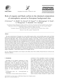 Role of organic and black carbon in the chemical composition of