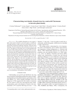 Characterising root density of peach trees in a semi
