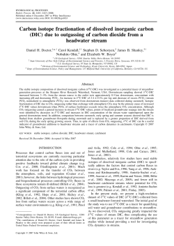 Carbon isotope fractionation of dissolved inorganic carbon (DIC