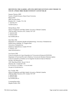 identifying the leaders: applying diffusion of innovation theory to use