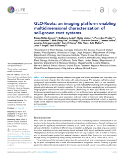 GLO-Roots: an imaging platform enabling multidimensional