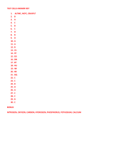TEST CELLS ANSWER KEY ALTMC, NCFC, CBUSFLT B A C B C D