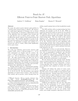 Reach for A&lowast;: Efficient Point-to-Point Shortest Path