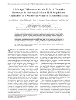 Adult Age differences and the Role of cognitive Resources in